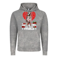 Cloud Rock pitbull lover dog roses funny just a girl who loves pitbull 213 pitbul Vintage Hoodie - linhVisuals