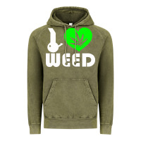 I Love Weed Fun Vintage Hoodie | Teevron