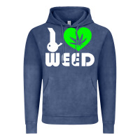 Vintage Denim i love weed fun Vintage Hoodie - linhVisuals