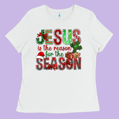 Jesus Is The Reason For The Season Christmas Bbs Ladies Tee Designed By Bundleandbundleshop