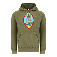 Vintage Olive guam coat of arms souvenir gift flag chamorro t shirt Vintage Hoodie - linhVisuals