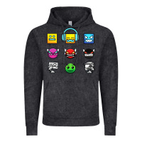 Vintage Black geometry dash insane Vintage Hoodie - linhVisuals