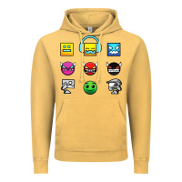 Vintage Mustard geometry dash insane Vintage Hoodie - linhVisuals