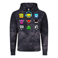 Cloud Black geometry dash insane Vintage Hoodie - linhVisuals