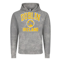Cloud Rock womens dublin ireland varsity style shamrock green with amber print v Vintage Hoodie - linhVisuals