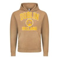 Vintage Camel womens dublin ireland varsity style shamrock green with amber print v Vintage Hoodie - linhVisuals