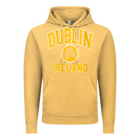 Vintage Mustard womens dublin ireland varsity style shamrock green with amber print v Vintage Hoodie - linhVisuals