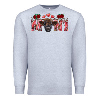 Heather Grey valentines day mini black Premium Sweatshirt - RanaPortraitStore