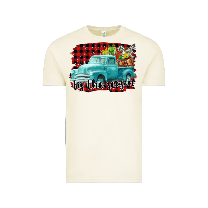 Tis The Season Christmas Truck Vintage Tee by FaDigitalArtStudio | Teevron