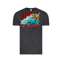 Vintage Black Tis The Season Christmas Truck Vintage Tee - FaDigitalArtStudio