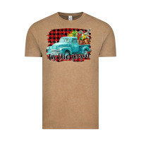 Vintage Coffee Tis The Season Christmas Truck Vintage Tee - FaDigitalArtStudio
