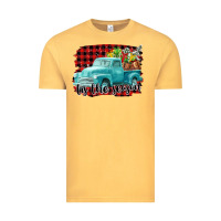 Vintage Mustard Tis The Season Christmas Truck Vintage Tee - FaDigitalArtStudio