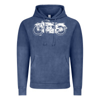 Vintage Denim indian scout motorcycle Vintage Hoodie - linhVisuals