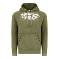 Vintage Olive indian scout motorcycle Vintage Hoodie - linhVisuals