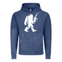 Vintage Denim bigfoot with rifle sasquatch 2nd amendment gun t shirt Vintage Hoodie - linhVisuals