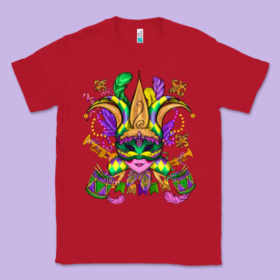 Mardi Gras Mask Classic Tee Designed By Oliviacreatesart