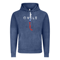 Vintage Denim chilean map and flag   distressed chile souvenir t shirt Vintage Hoodie - linhVisuals