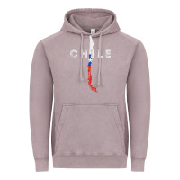 Vintage Zinc chilean map and flag   distressed chile souvenir t shirt Vintage Hoodie - linhVisuals