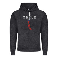 Vintage Black chilean map and flag   distressed chile souvenir t shirt Vintage Hoodie - linhVisuals