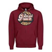 Burgundy second grade Zipper Hoodie - JahusDesignShop