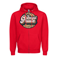 Red second grade Zipper Hoodie - JahusDesignShop