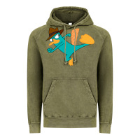 Vintage Olive perry the platypus Vintage Hoodie - linhVisuals
