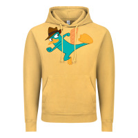 Vintage Mustard perry the platypus Vintage Hoodie - linhVisuals