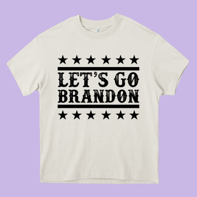 Let's Go Brandon Black Heavy Core Tee Designed By Jasminsmagicworld