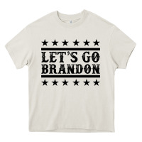 Cream let's go brandon black Heavy Core Tee - Jasminsmagicworld