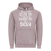 Vintage Zinc you can't scare me i have four daughters and a son funny dad t shirt Vintage Hoodie - linhVisuals