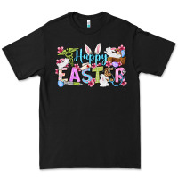 Black Happy Easter Nurse Premium Tee - OliviaCreatesArt