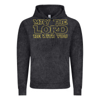 Vintage Black may the lord be with you by jesus surfed apparel co premium t shirt Vintage Hoodie - linhVisuals