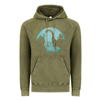 Vintage Olive bigfoot riding loch ness monster sasquatch ufo abduction pullover hood Vintage Hoodie - linhVisuals