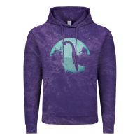 Cloud Purple bigfoot riding loch ness monster sasquatch ufo abduction pullover hood Vintage Hoodie - linhVisuals