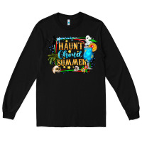 Black name spooky summer vibes Long Sleeve Tee - CowhideDigitalArt