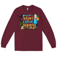 Burgundy name spooky summer vibes Long Sleeve Tee - CowhideDigitalArt