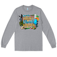 Heather Grey name spooky summer vibes Long Sleeve Tee - CowhideDigitalArt