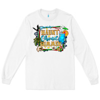 White name spooky summer vibes Long Sleeve Tee - CowhideDigitalArt