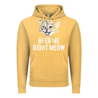 Vintage Mustard beer me right meow Vintage Hoodie - linhVisuals