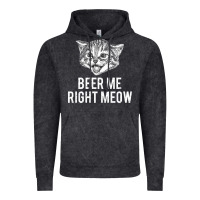 Vintage Black beer me right meow Vintage Hoodie - linhVisuals