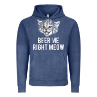 Vintage Denim beer me right meow Vintage Hoodie - linhVisuals