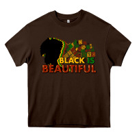 Chocolate Brown Black is beautiful Heavy Core Tee - HowdyJamesFarm