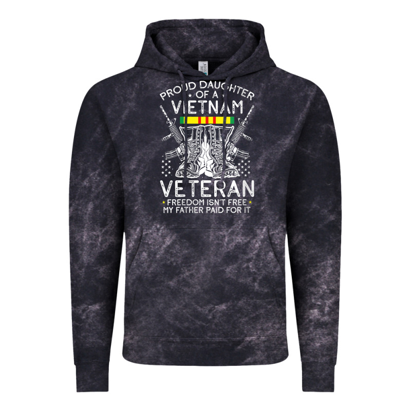 Womens Proud Daughter Of A Vietnam Veteran Freedom Isn't Free V Neck T Vintage Hoodie by linhVisuals | Teevron
