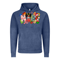 Vintage Denim Noel Afro Girl Baby Vintage Hoodie - CowhideDigitalArt