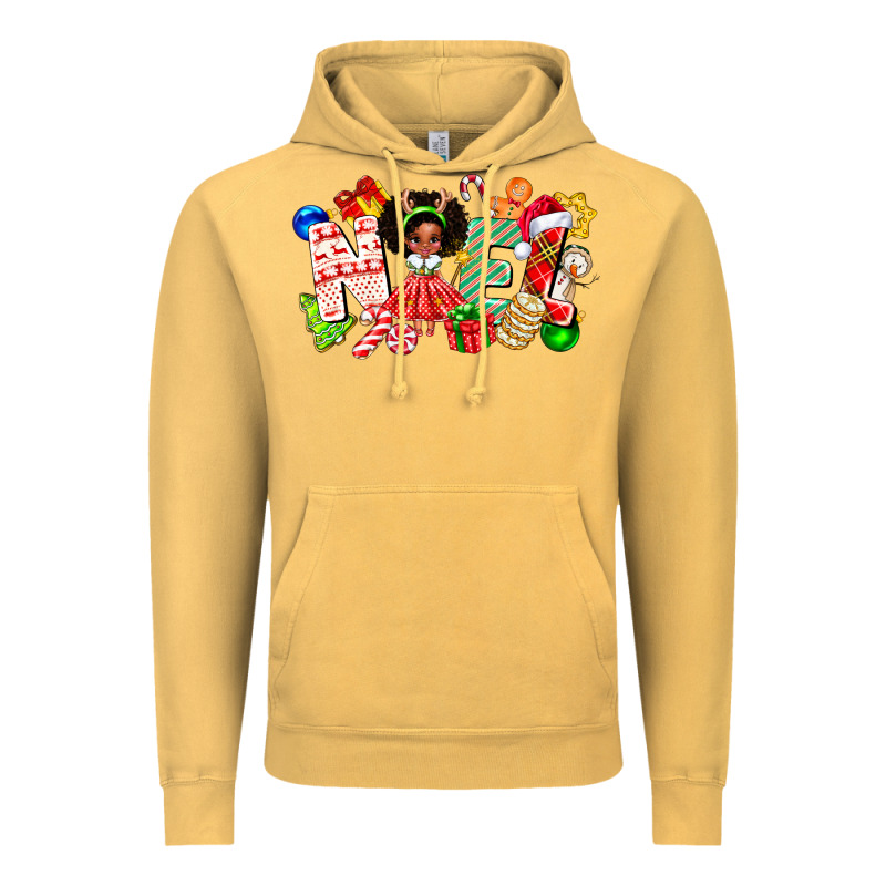 Noel Afro Girl Baby Vintage Hoodie by CowhideDigitalArt | Teevron