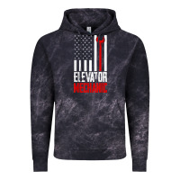 Cloud Black elevator mechanic american flag gift for elevator technician t shirt Vintage Hoodie - linhVisuals