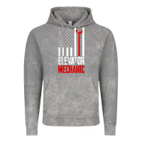 Cloud Rock elevator mechanic american flag gift for elevator technician t shirt Vintage Hoodie - linhVisuals