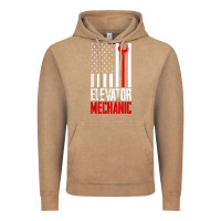 Vintage Coffee elevator mechanic american flag gift for elevator technician t shirt Vintage Hoodie - linhVisuals