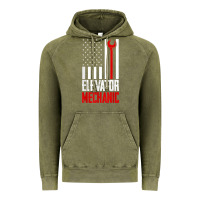 Vintage Olive elevator mechanic american flag gift for elevator technician t shirt Vintage Hoodie - linhVisuals