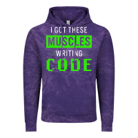 Cloud Purple funny programmer writing code muscles meme for computer geek Vintage Hoodie - linhVisuals